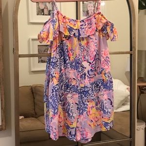 Lilly Pulitzer girls So Snappy romper, size 14